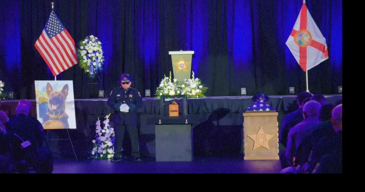 K-9 Dundee’s handler shares emotional goodbye at funeral