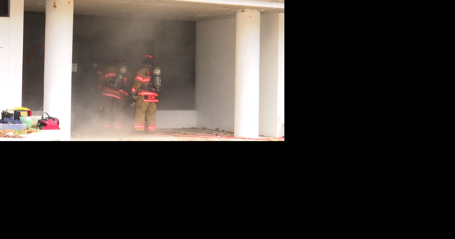 Firefighters train at old Rutenberg Library set to be demolished | Lee ...