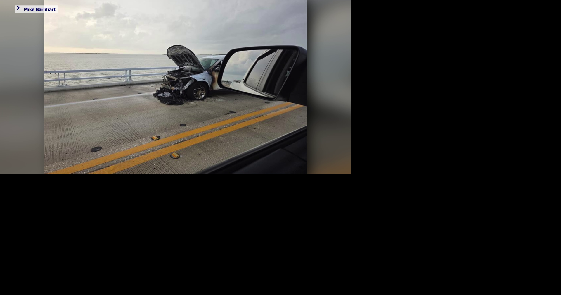 Car catches fire on Sanibel Causeway after lightning strike