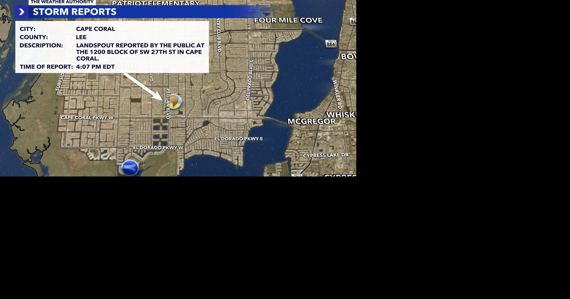 Did a landspout hit Cape Coral? NWS says still unconfirmed