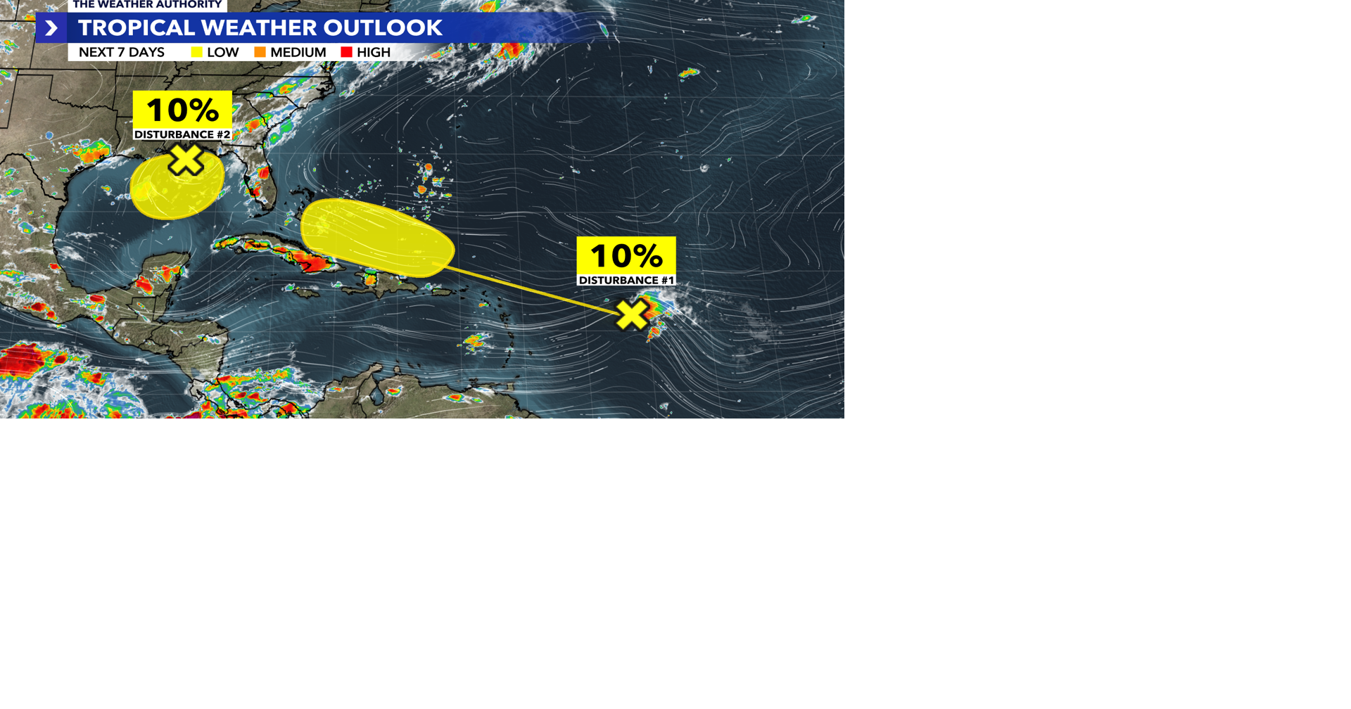 NHC tags two new areas of potential tropical development