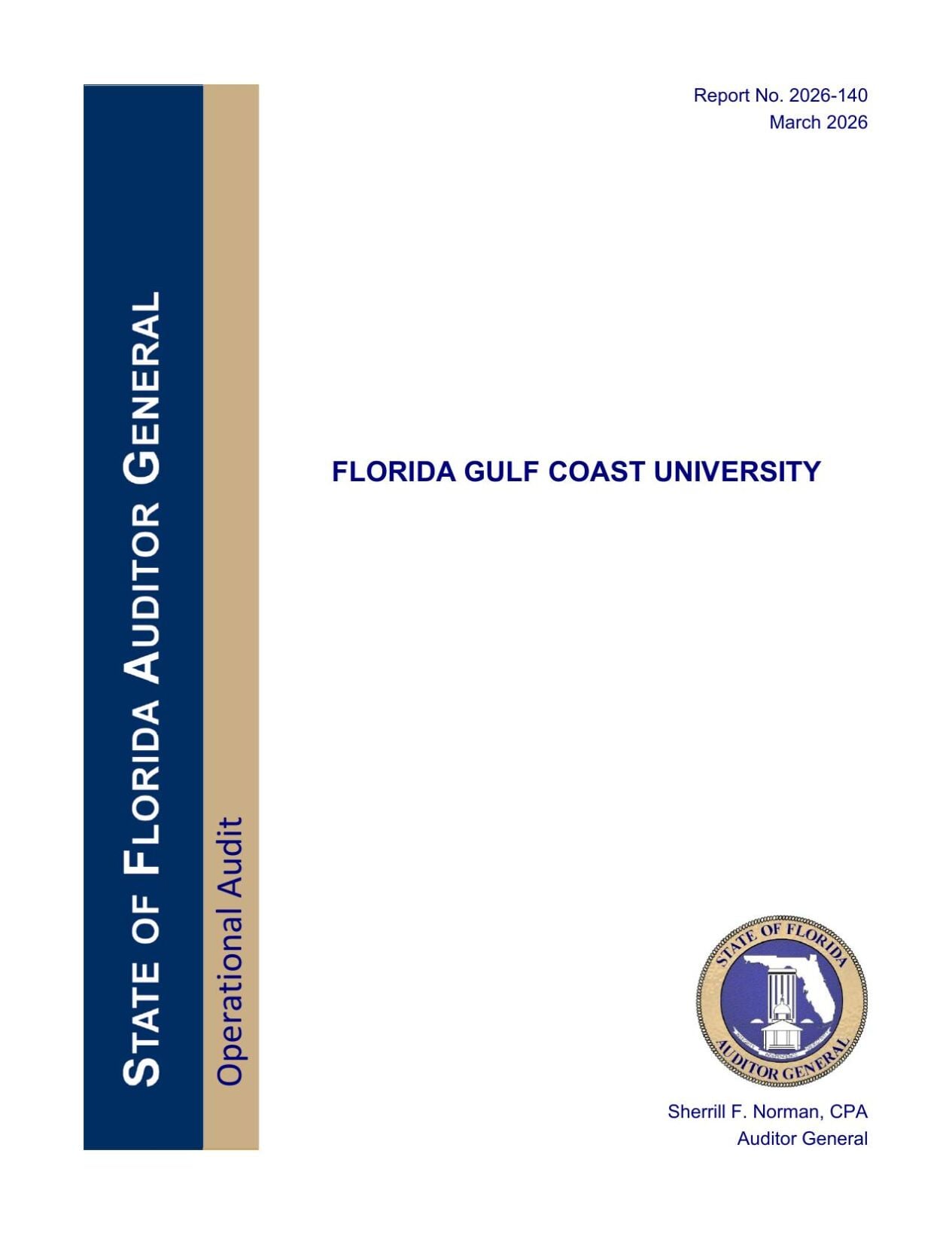 Florida Gulf Coast University Audit Report