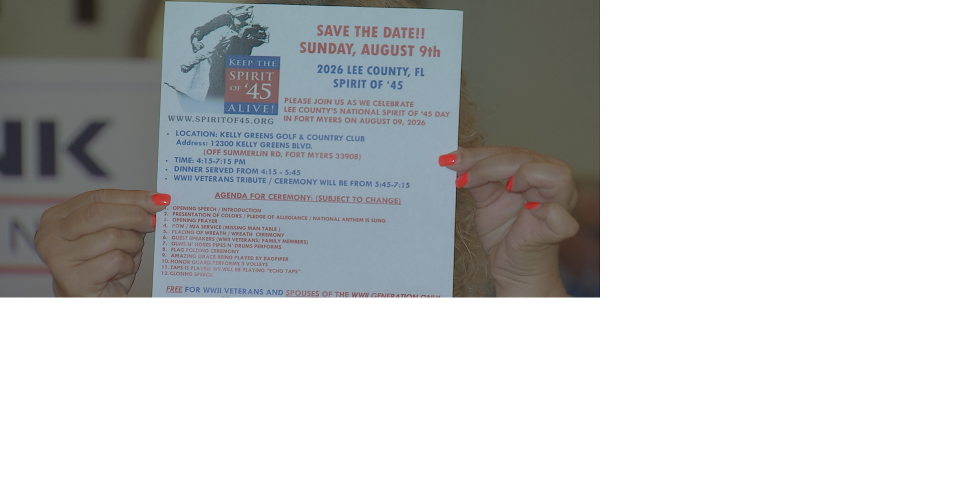 Lee County's Spirit of '45 honors WWII vets on Aug. 9