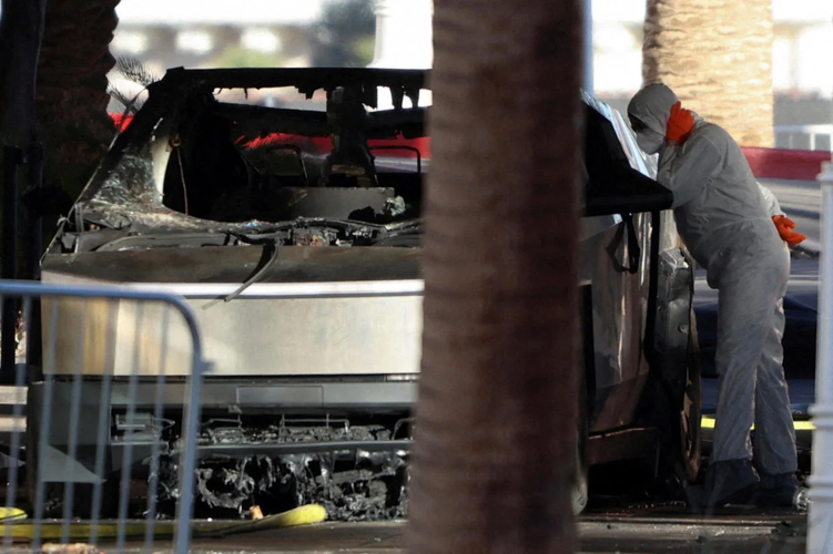 Tesla Cybertruck explosion outside Trump Hotel in Las Vegas