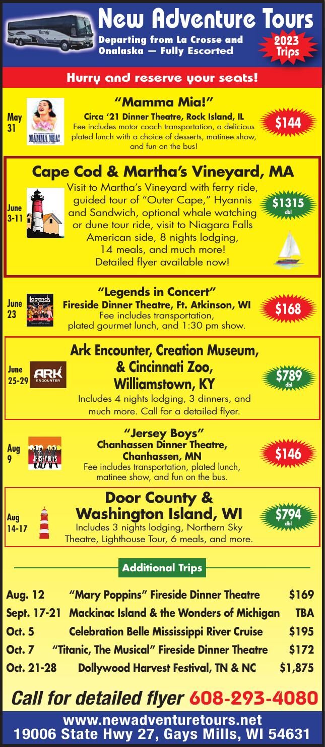 NEW ADVENTURE TOURS - Ad from 2023-05-07