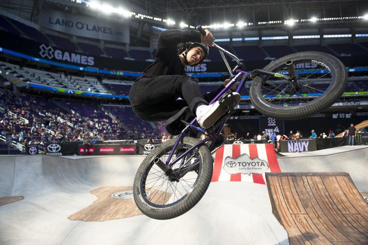 BMX riders roll in to wow crowd with bike stunts