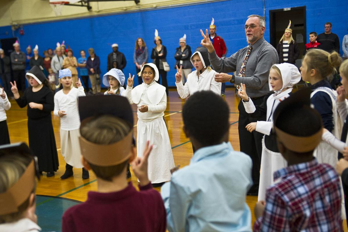 Celebrating tradition St. Stan's students hold Pilgrim Feast Tuesday