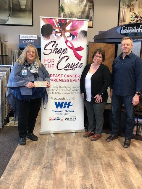 Floor Coverings gift to Cancer Fund