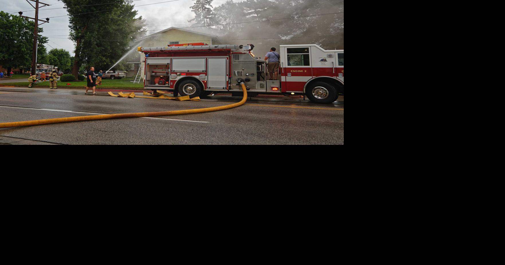 Photos, video: Goodview house catches fire after lightning strike