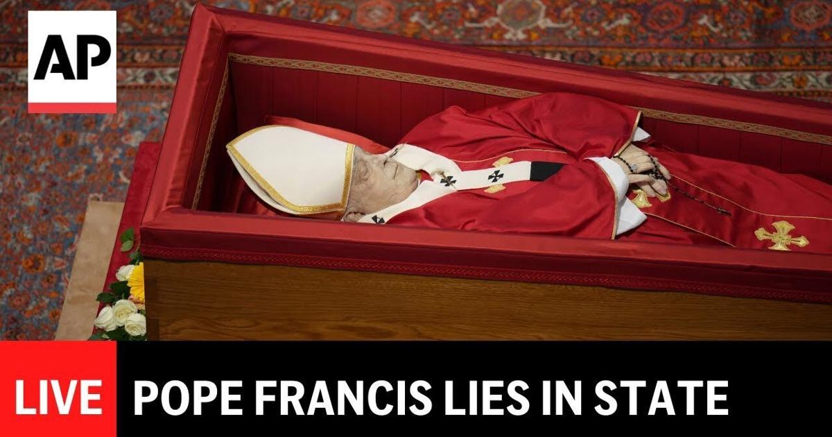 Watch as Pope Francis lies in state in St. Peter’s Basilica