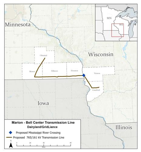 Proposed MariBell Transmission Project map