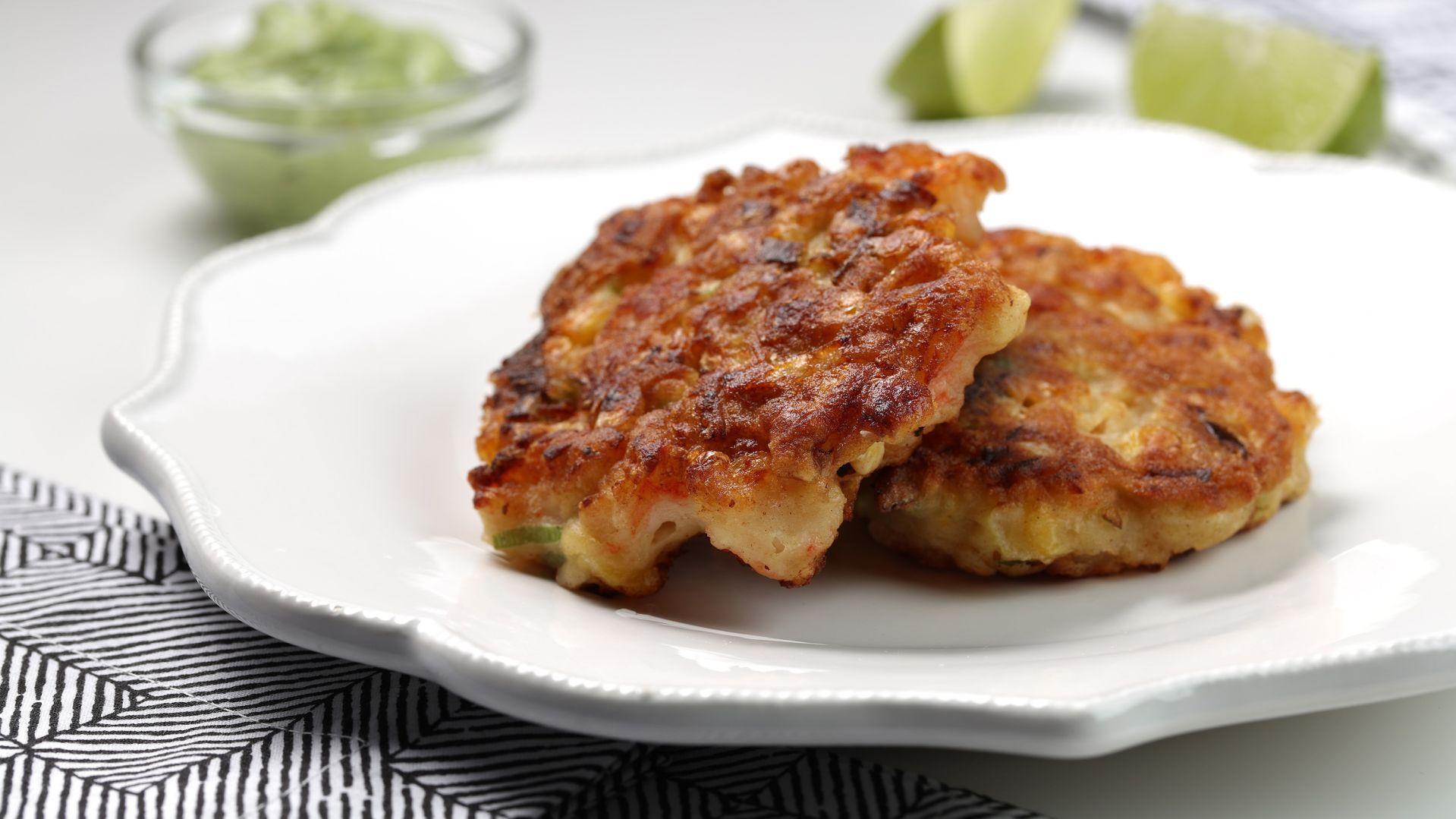 Lend an ear to corn and shrimp pancakes