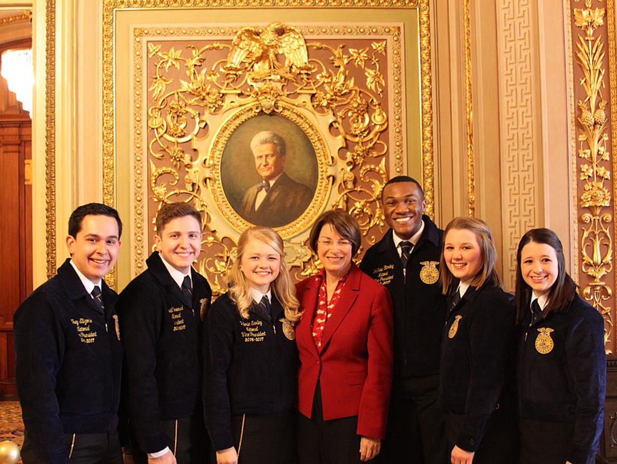 Local FFA member meets with Sen. Klobuchar Neighbors