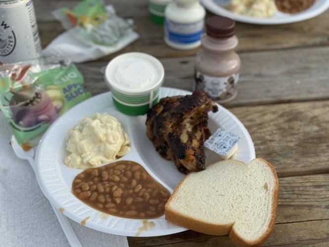 Charcoal chicken dinner