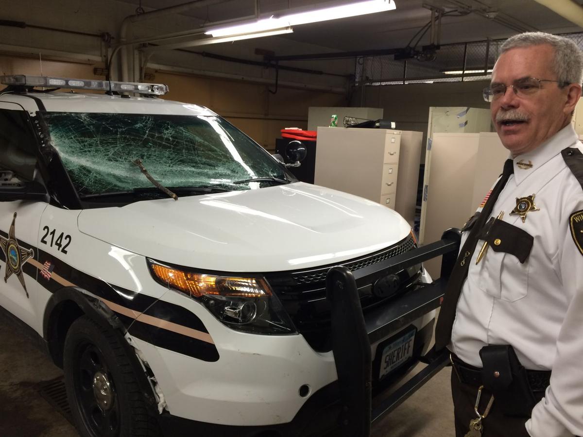 Winds blow tree into Winona County squad car; deputies uninjured