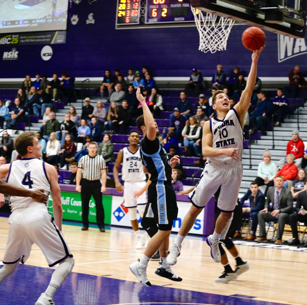 Men S Basketball Winona State Defense Shuts Down Upper Iowa In