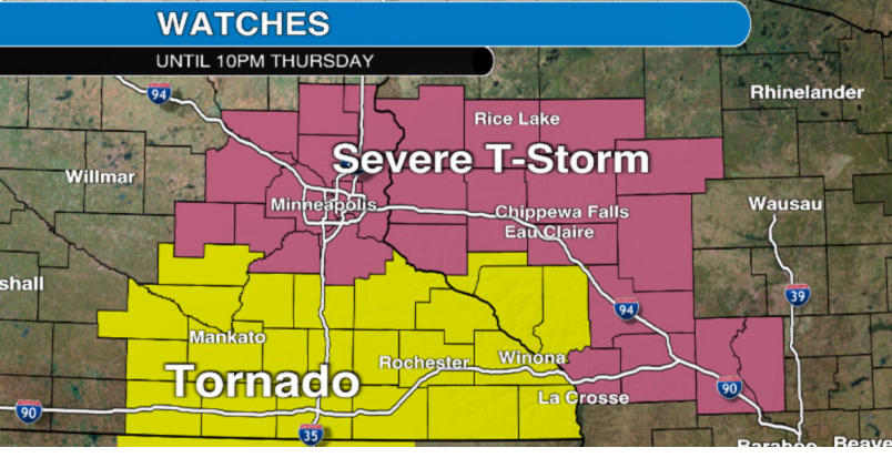Tornado and severe thunderstorm watches in effect for southeastern ...