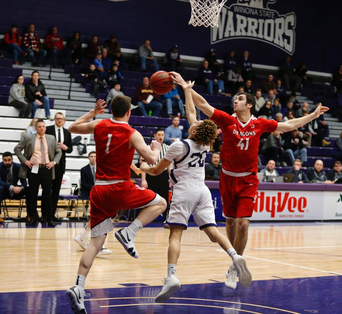 Men S Basketball Skidding Winona State One Complete Game Away