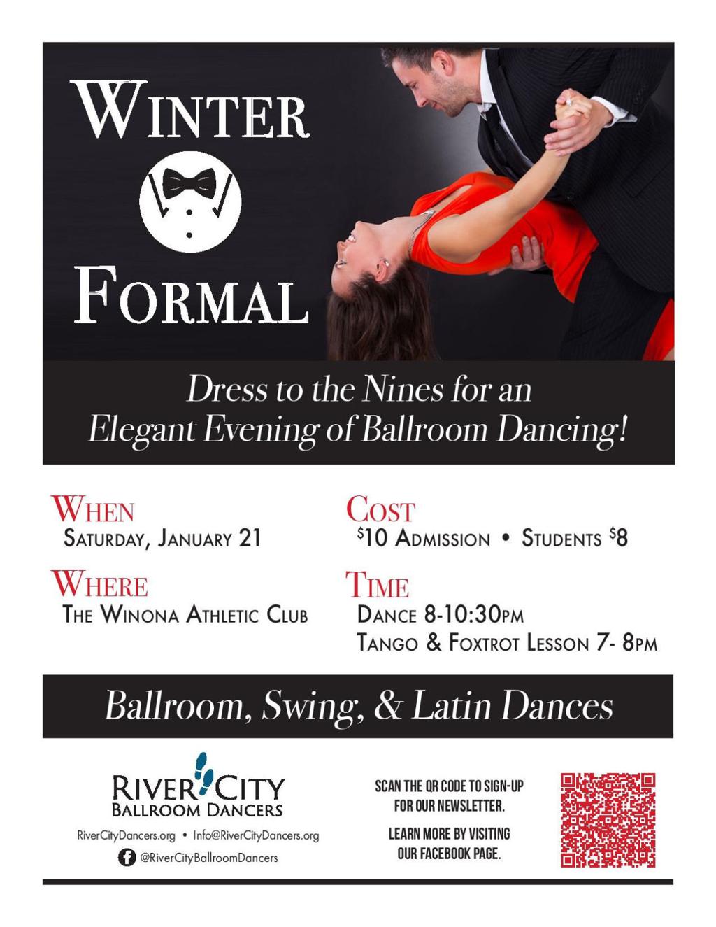 River City Ballroom Dancers To Host Winter Formal Jan 21 In