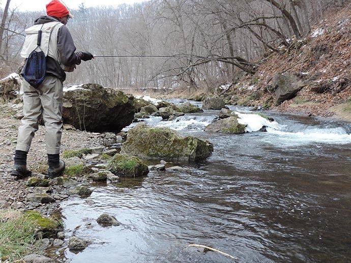 Ditch the bucket, tie a fly Winonaarea trout streams offer winter fishing alternative Local