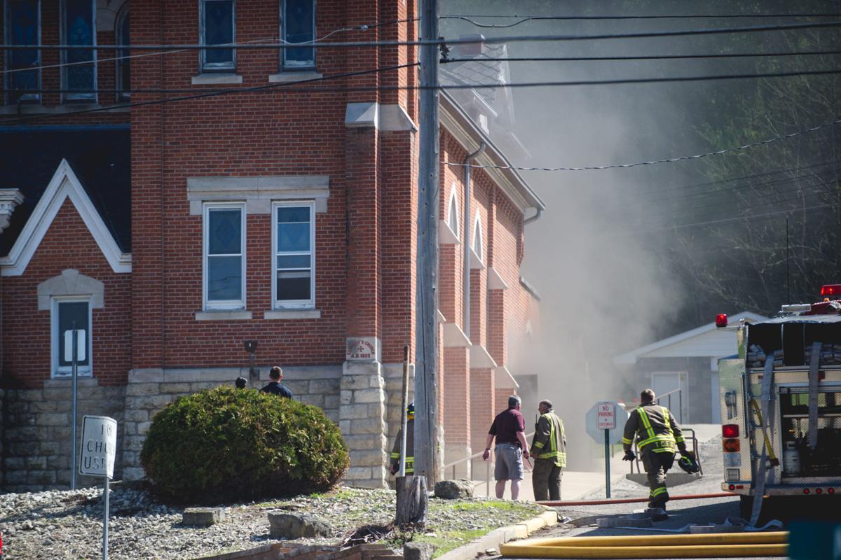 St. Mary's Church in Fountain City catches fire Wednesday; cause under
