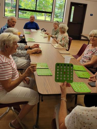 old people playing bingo
