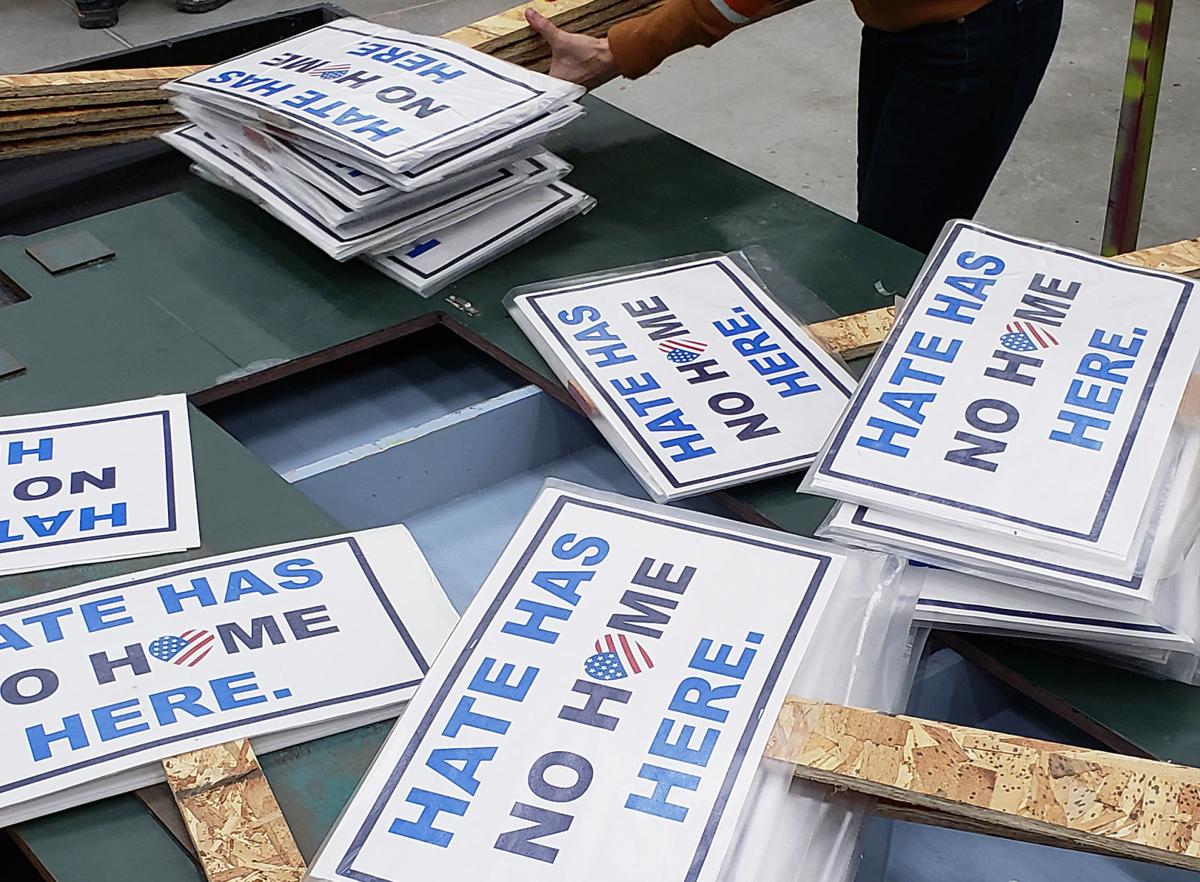 Anti-hate signs