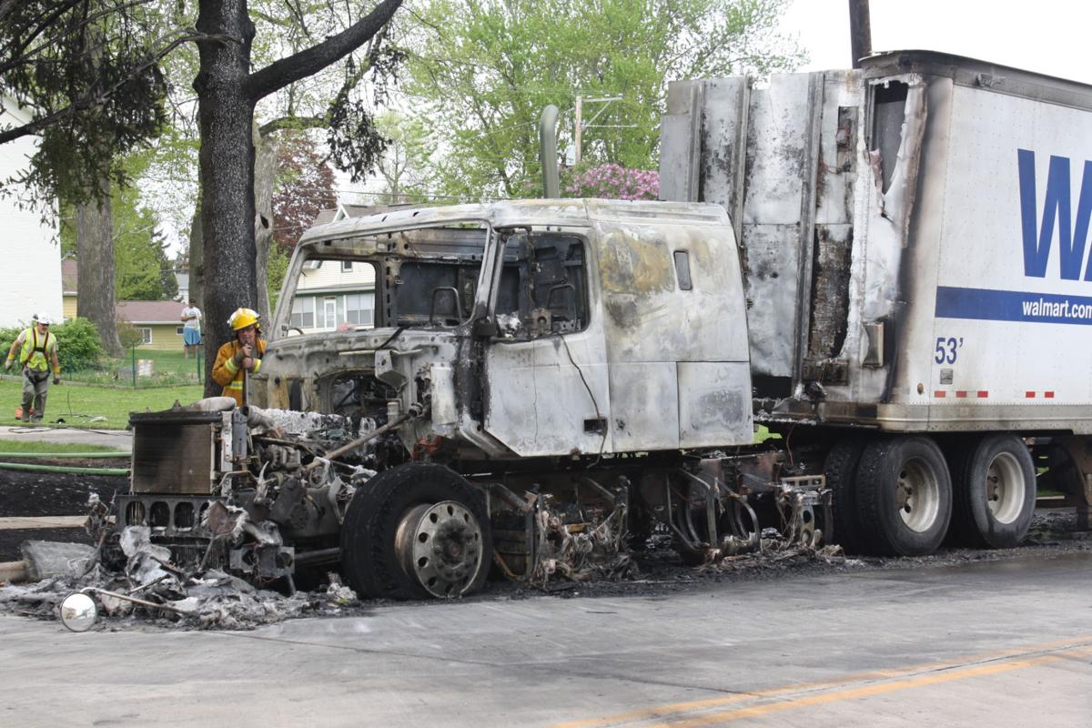 FIRE DAMAGES TRUCK