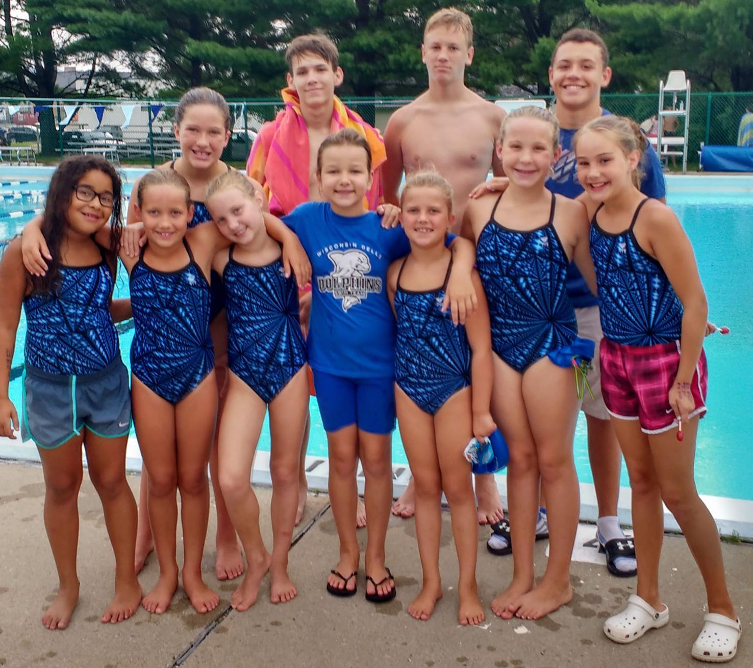 YOUTH SWIMMING Dolphins 8 & under girls shine against Spring Green