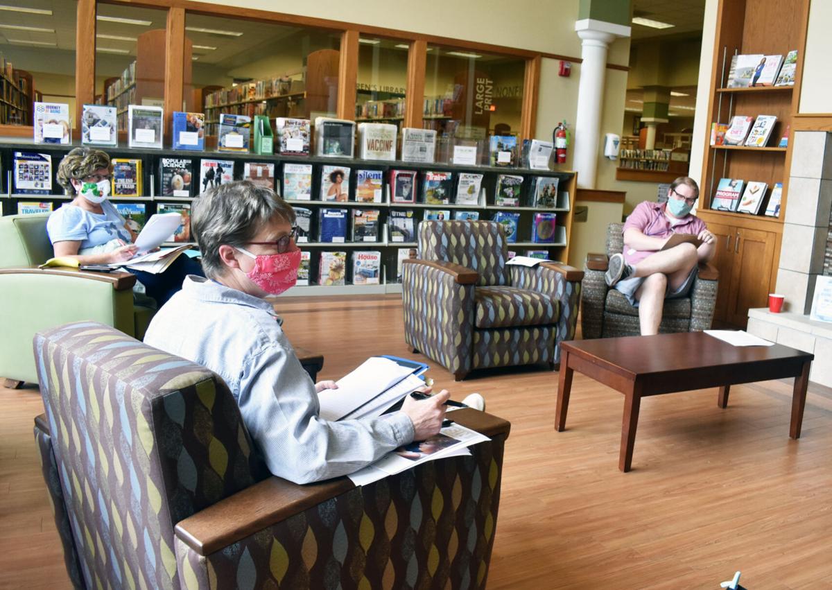 Distanced meeting at Portage library (copy)