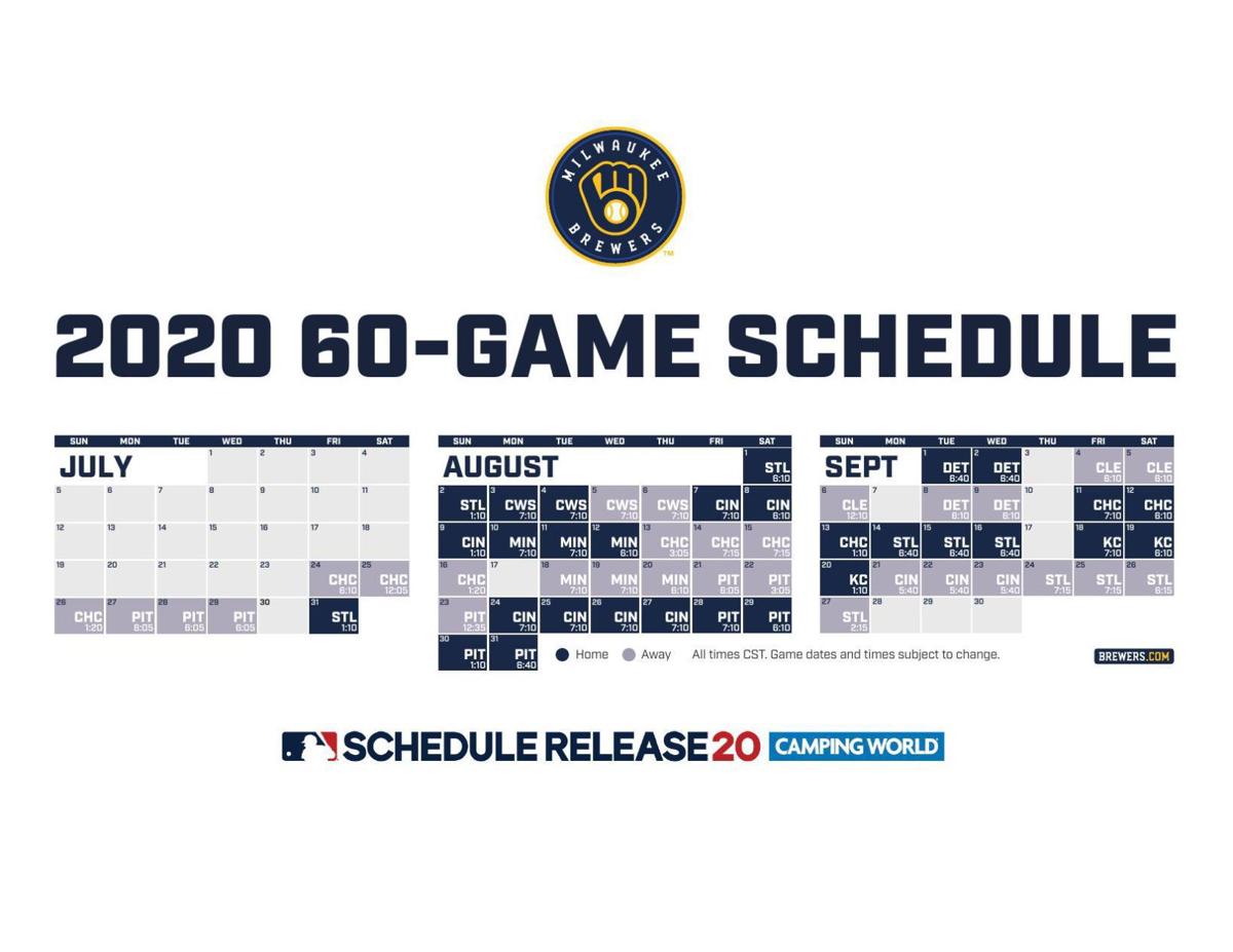 Milwaukee Brewers 2020 schedule | Baseball | wiscnews.com