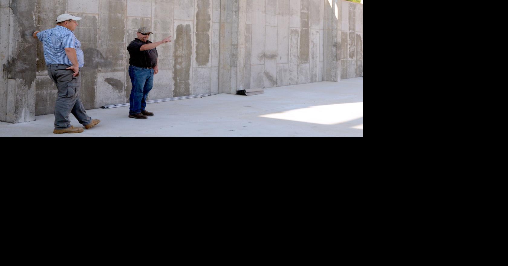 Cambria village trustees tour construction site of new highway shop