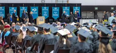 Nearly 350 graduates participate in Moraine Park Technical College’s 2026 commencement ceremony on May 16 at the Fond du Lac High School Field House. The college had more than 600 graduate candidates, including 313 associate of applied science degrees, 17 associate of arts and associate of science degrees, 207 technical diplomas and 73 certificates.