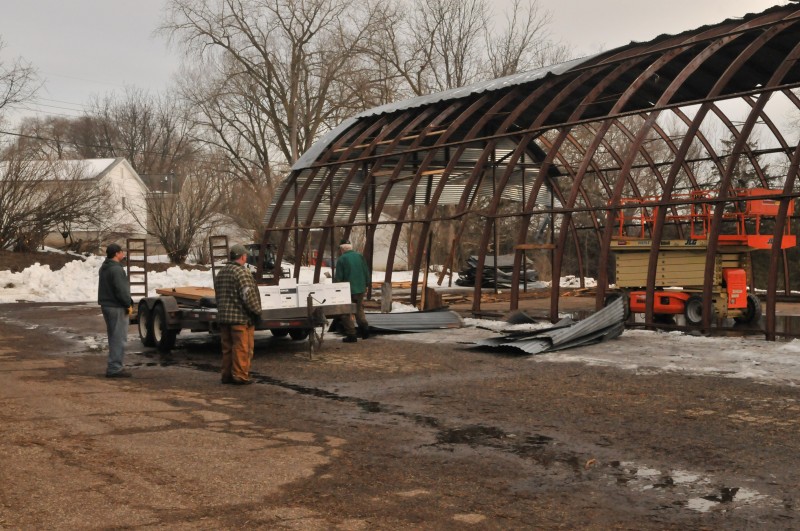 Rest of Quonset hut on New Pinery Road to be dismantled today