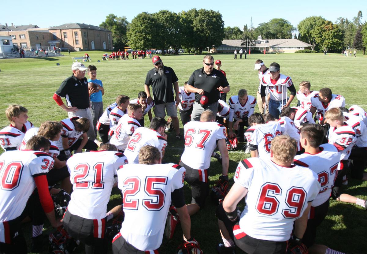 Fall River team huddle