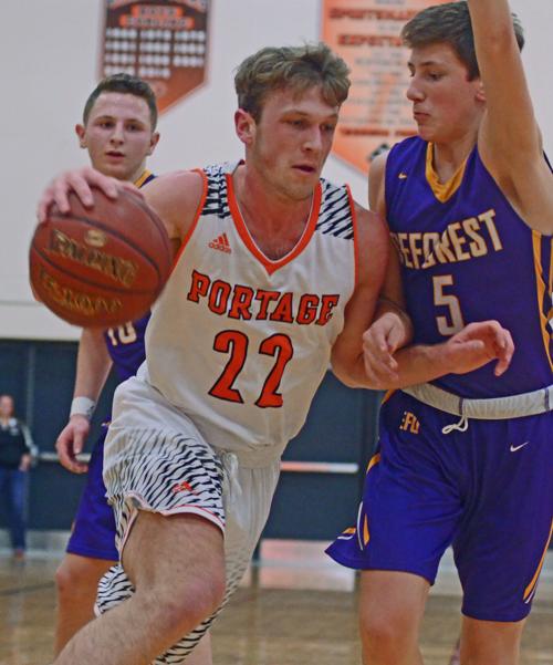 Prep Boys Basketball Portage S Eli Considine Scores 1 000th Point In Loss To Deforest Boys Basketball Wiscnews Com