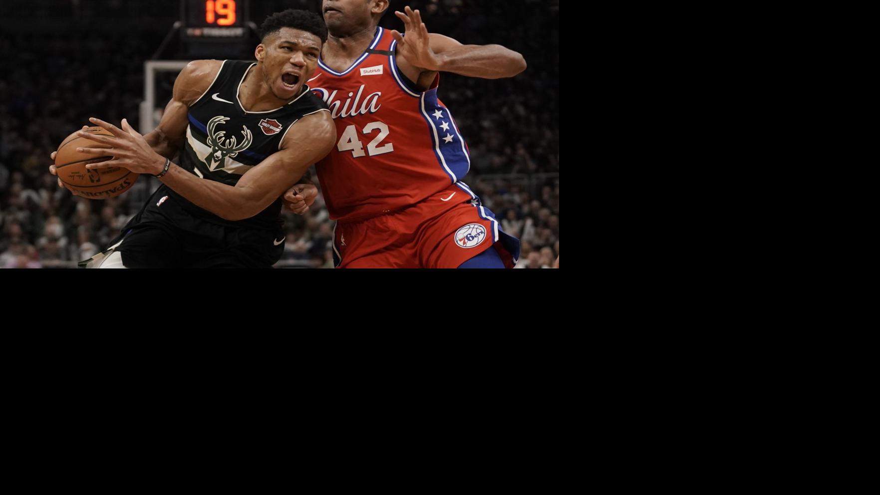 Giannis Antetokounmpo S Double Double Leads Bucks Past 76ers