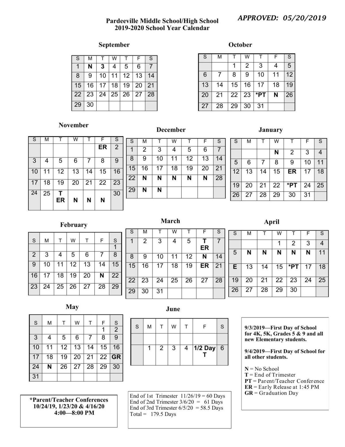 Juneau School District Calendar
