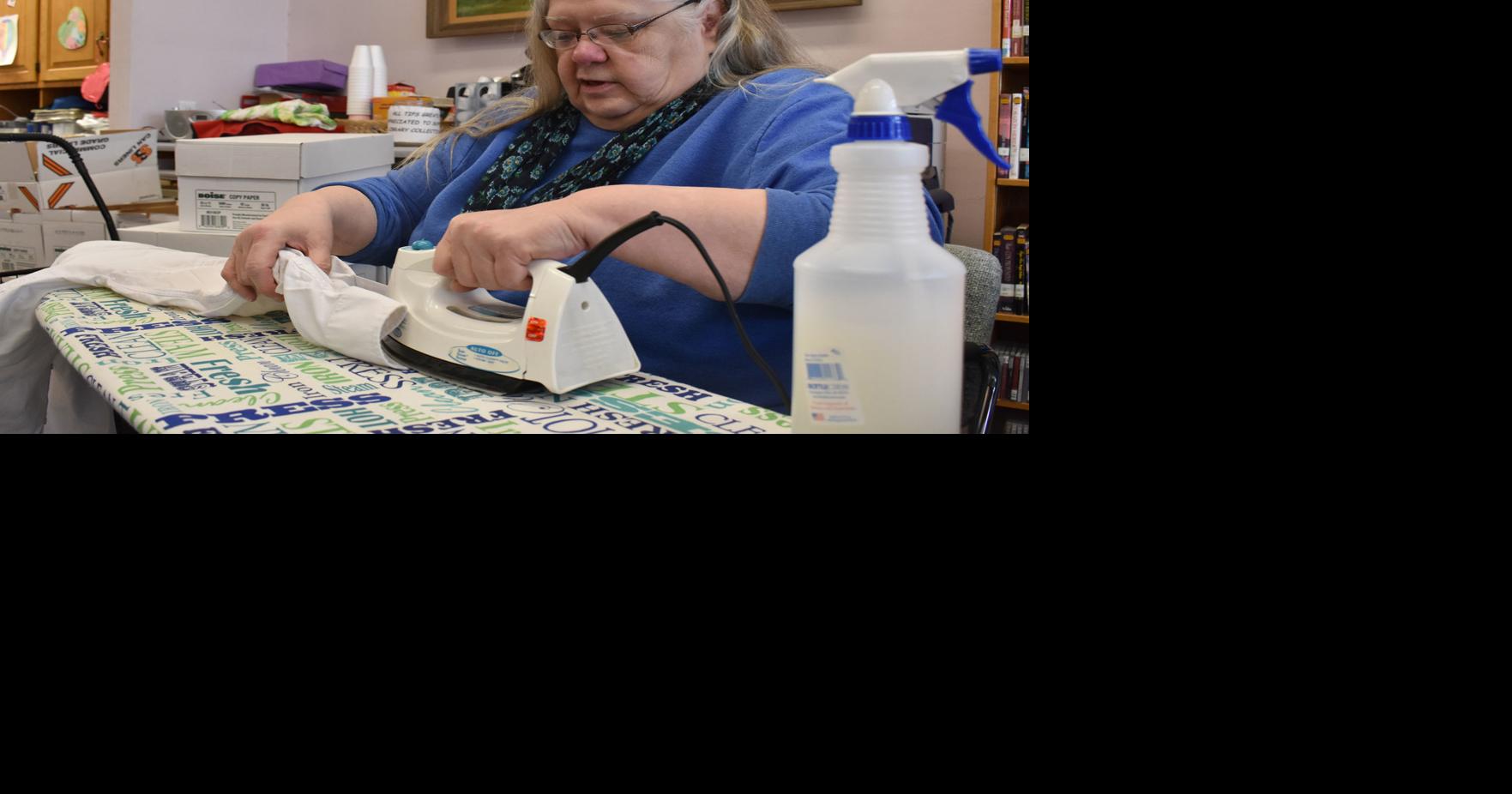 A pressing concern at Cambria Garment care benefits the library