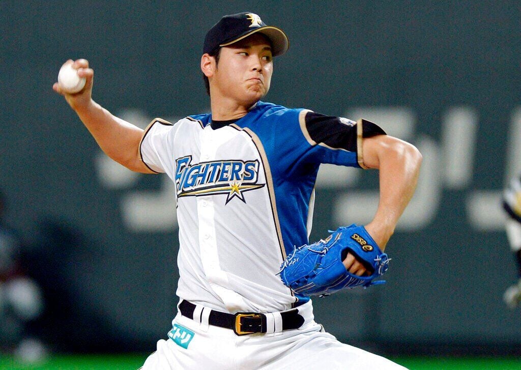 Shohei Ohtani 16 Japan Samurai Black Pinstriped Baseball Jersey