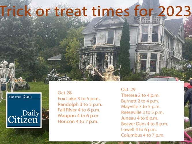 Trick or treat times for 2023