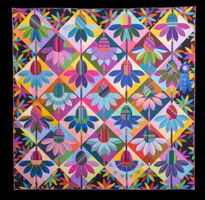 Echinacea Quilt by Lorraine Stenoish; quilted by Wendy Fuller.