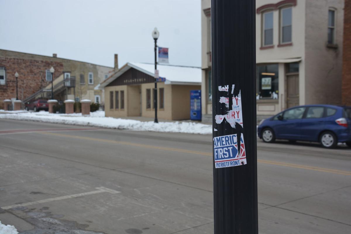 White supremacist sticker 1