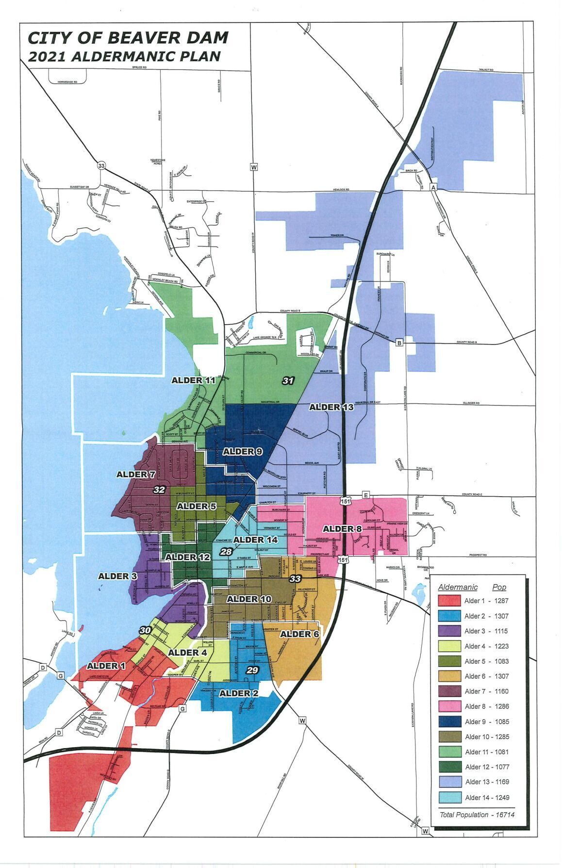 Beaver Dam Wi Map