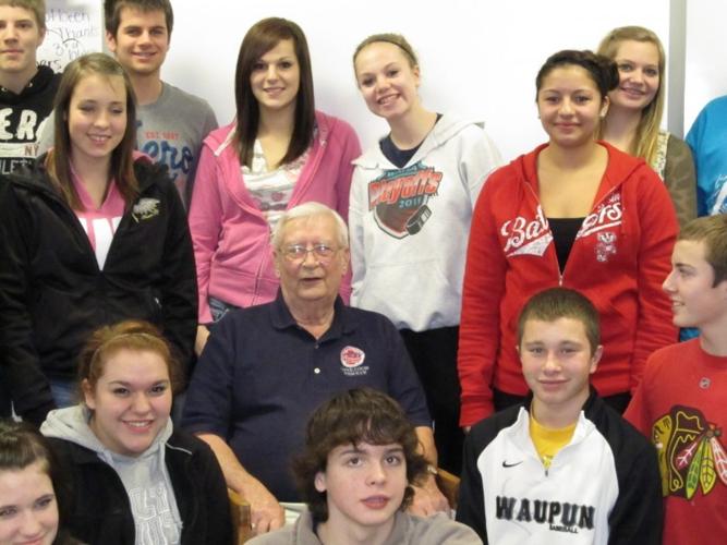 Ken Tessman with students