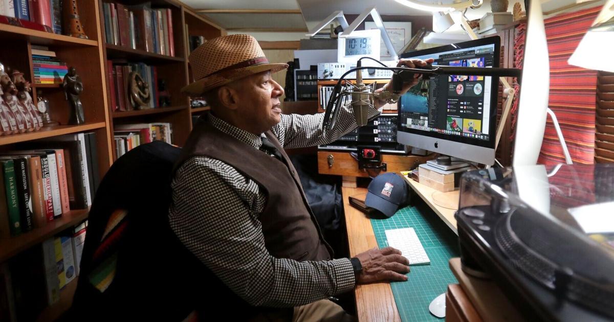 Jonathan Overby in his home studio
