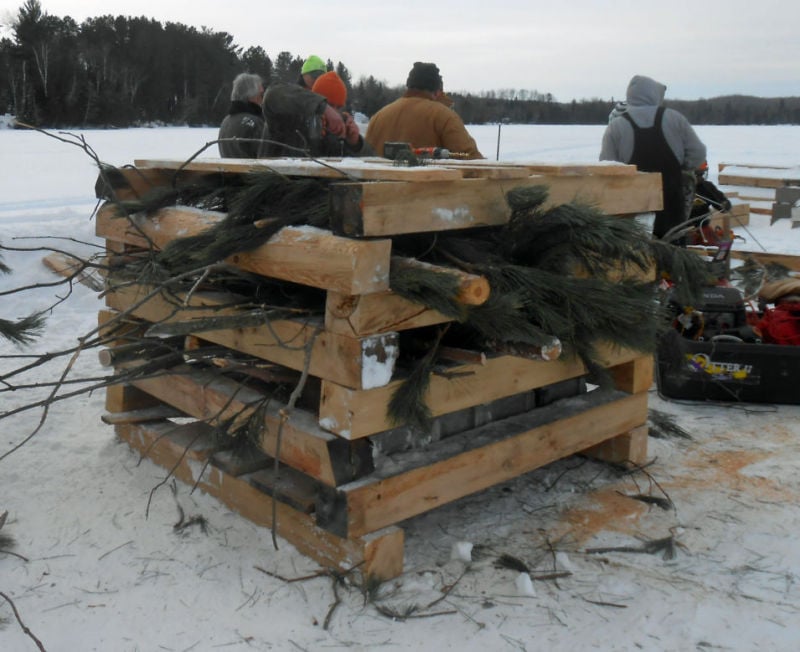 MARK WALTERS COLUMN Building fish cribs on Emily Lake is a huge