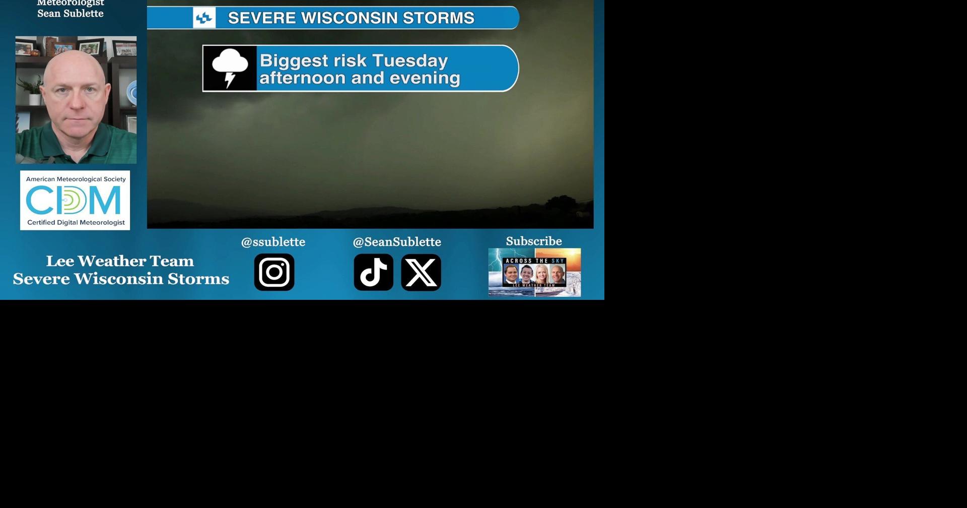 Severe storms in the Tuesday forecast for Wisconsin | Sean Sublette ...