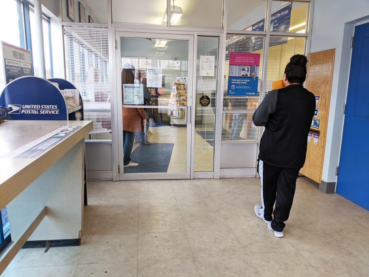 Social distancing at post office