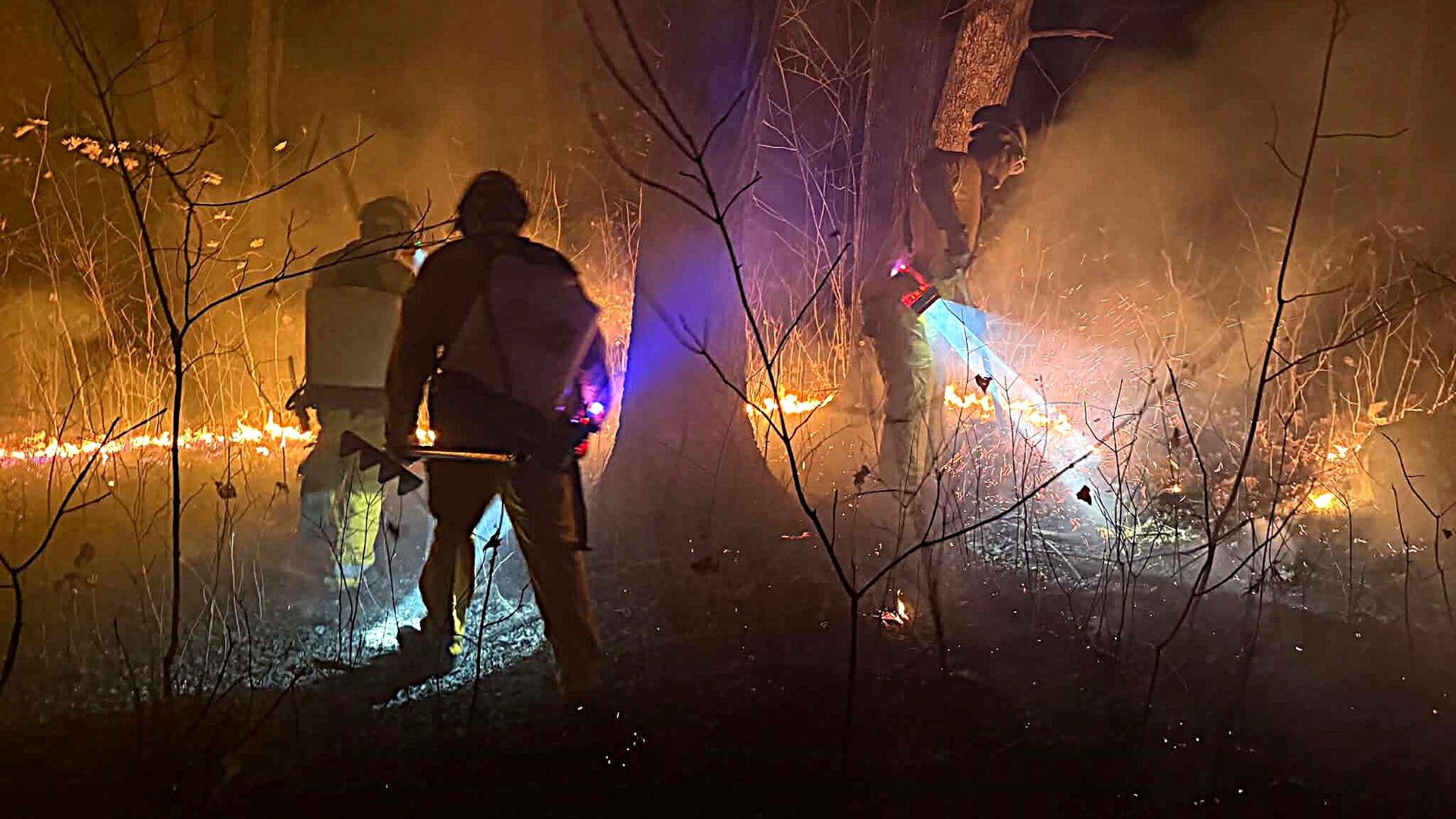 Putting out the brush fire